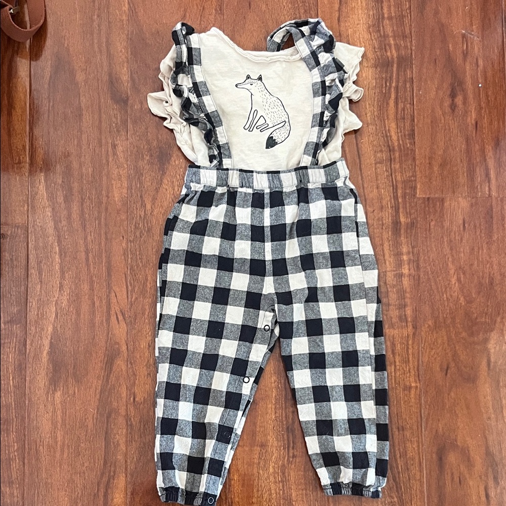 Art Class Checkered Romper